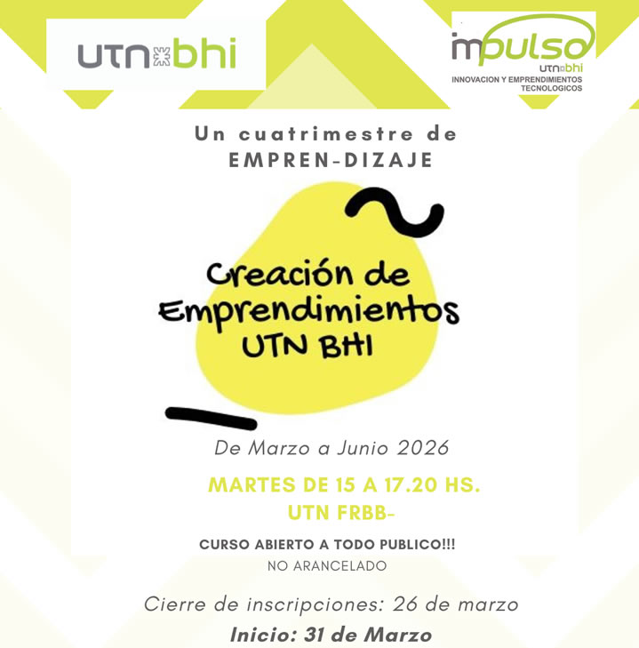 Inscripción Cátedra Creación de Emprendimientos 2026