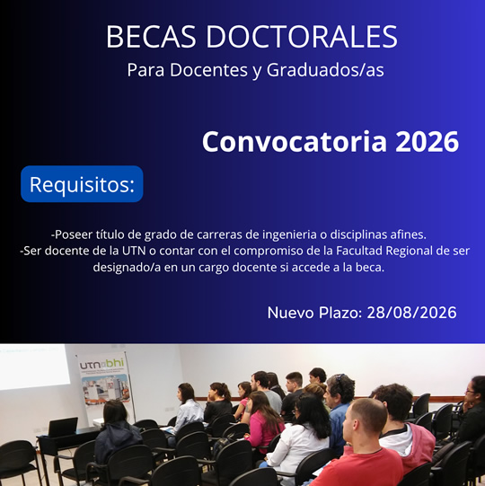 Convocatoria programa posdoctoral utn 2025